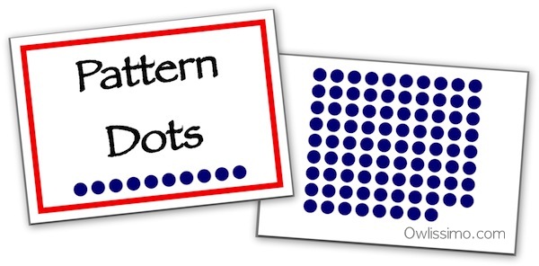 Owlissimo pattern dot flash cards