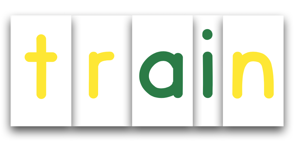 Printable Montessori Movable Alphabet - sample train