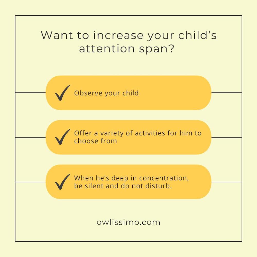 increase child's attention span