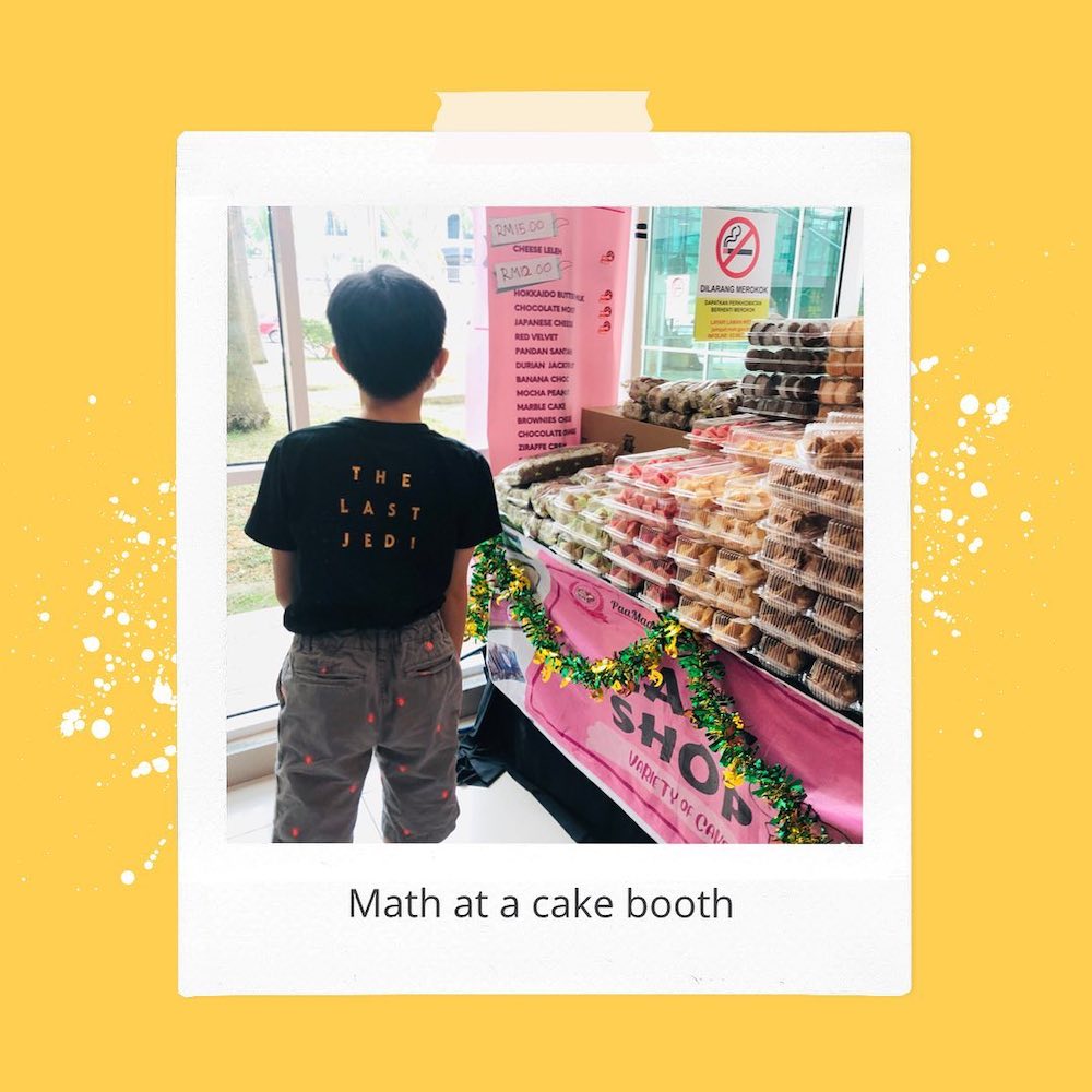math real applications at a cake booth
