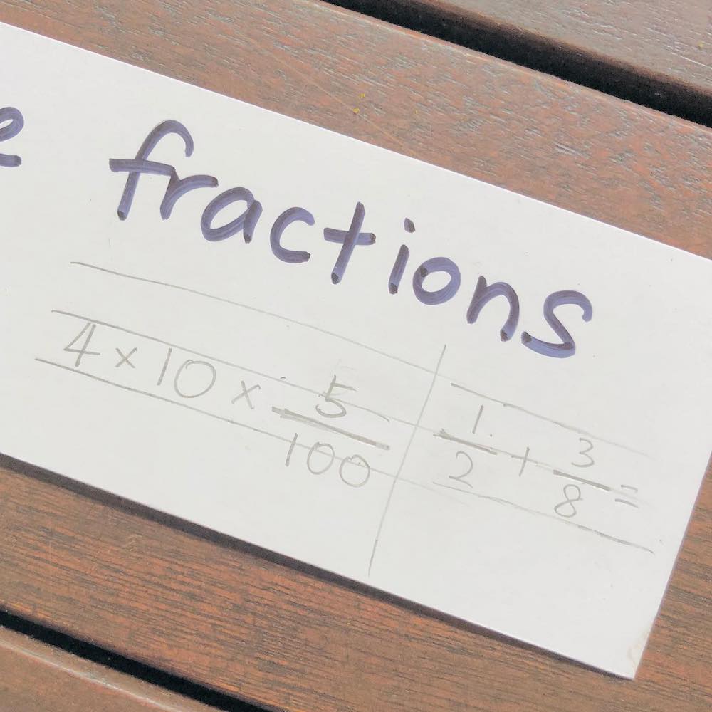math test tips fractions